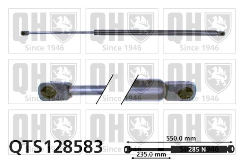 Image of QUINTON HAZELL Bonnet strut QUINTON HAZELL QTS128583