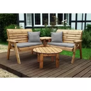 Image of 4 Seater Corner Unit - Green Cushion - Green Cushion