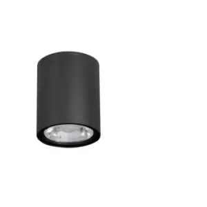 Image of Dawson Surface Mounted Downlight Sandy Black Aluminium Glass Osram LED 6W 520Lm 3000K IP65 - Merano