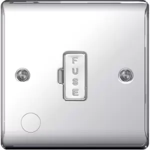 Image of BG Nexus Metal Polished Chrome Fused Spur with Cable Outlet 13A - NPC55