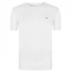 image of True Religion Logo T Shirt - White/Gold SMU