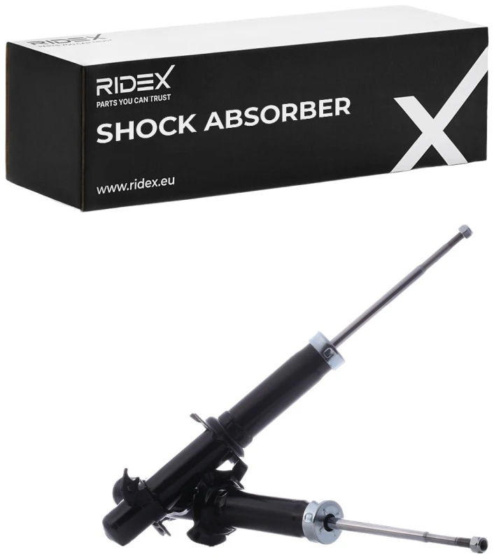 Image of RIDEX 854S2660 Shock absorber Front Axle Left, Gas Pressure, Twin-Tube, Suspension Strut, Top pin Shock Absorber (854)