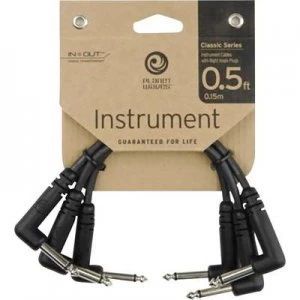 Image of Instruments Cable 1x Jack plug 6.35mm 1x Jack plug 6.35mm 15cm Black