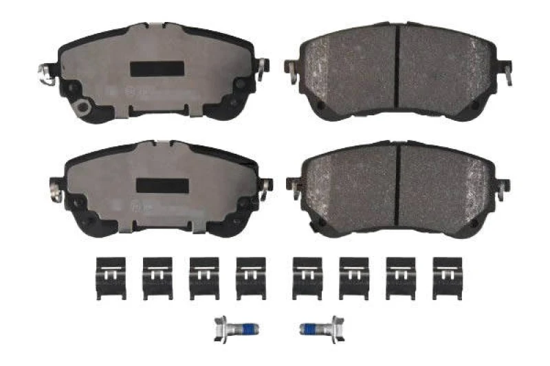 Image of SWAG 33 10 8162 Brake pad set Front Axle, with acoustic wear warning, with fastening material Brake Pad Set,disc brake (402)