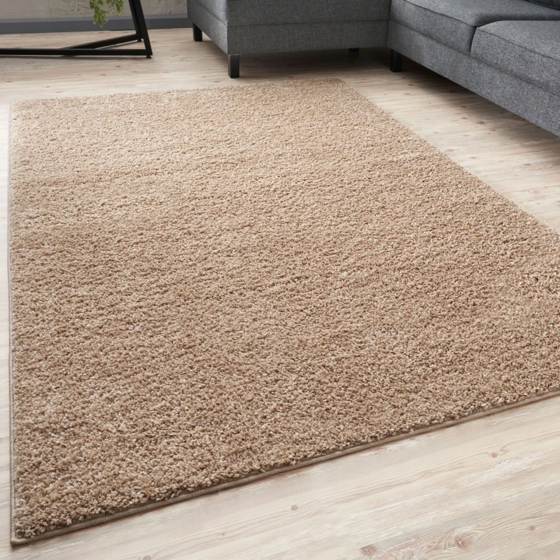 Image of THE RUGS Shaggy Rugs Beige Living Room Rug - Soft Fluffy Thick Carpet For Bedrooms & Kitchen Easy To Clean Home Decor Rugs Size: 80cm x 300cm Beig