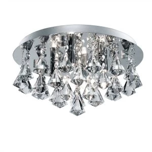 Image of 4 Light Bathroom Ceiling Light Chrome, Clear and Glass IP44, G9