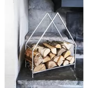 image of Ivyline Modern Pewter Log Holder