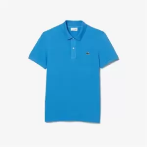 Mens Slim fit Lacoste Polo Shirt in petit pique Size 3 - S Blue