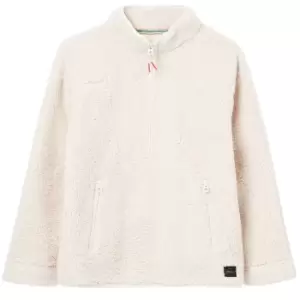 Image of Joules Womens Delaney Quarter Zip Fleece Beige 18