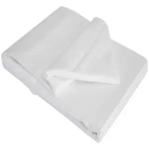 Image of Belledorm 100% Cotton Sateen Flat Sheet (Superking) (White) - White