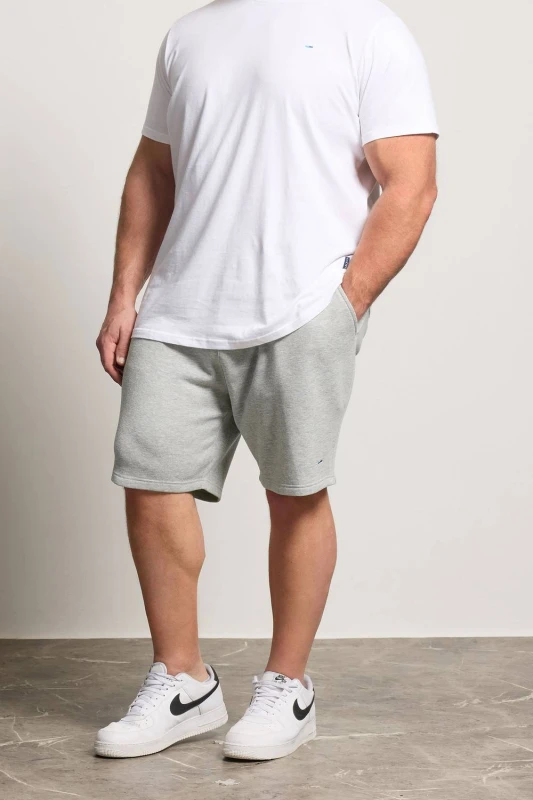 Image of BadRhino Mens Elasticated Jogger Shorts in Grey Size: 4XL Grey Male 4XL