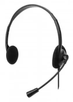 Image of Manhattan Stereo On-Ear Headset (USB), Microphone Boom, Retail Box...