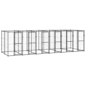 image of Vidaxl Outdoor Dog Kennel Steel 14.52 M