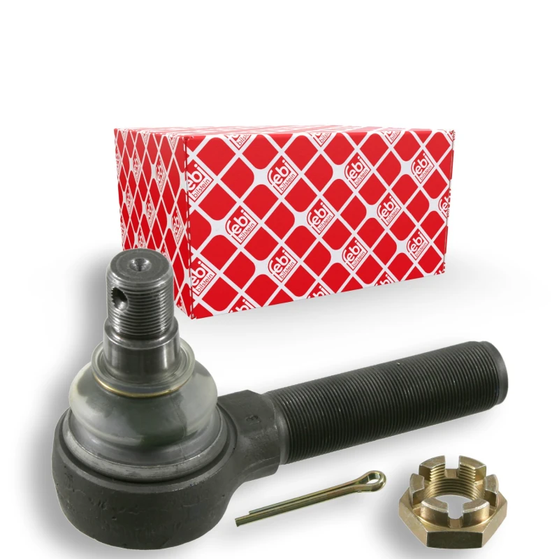 Image of FEBI BILSTEIN 21595 Track rod end OE Turbo NEW, Front Axle, with crown nut Tie Rod End (914)