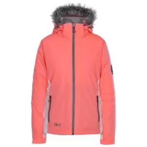 image of Trespass Womens/Ladies Sandrine Waterproof Ski Jacket (M) (Neon Coral)