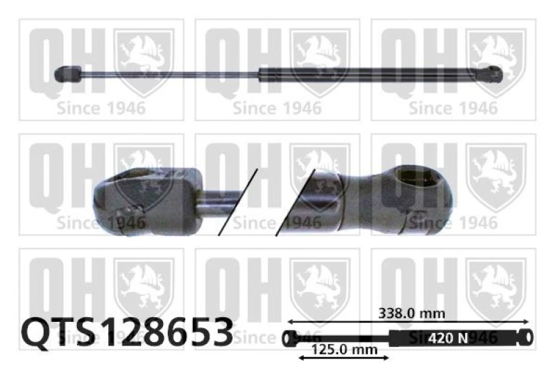Image of QUINTON HAZELL Bonnet strut QUINTON HAZELL QTS128653