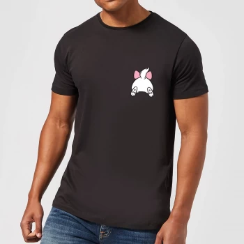 Image of Disney Marie Backside Mens T-Shirt - Black - XS - Black