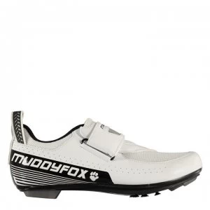 image of Muddyfox TRI100 Mens Cycling Shoes - White/Black