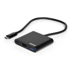 image of Port Designs 900140 notebook dock/port replicator Wired USB 3.2 Gen 1 (3.1 Gen 1) Type-C Black