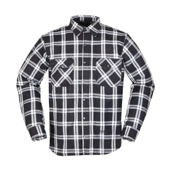 Image of Modeka Colden Motoshirt Black White Size 4XL