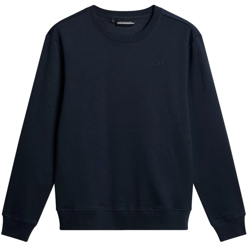 Image of J Lindeberg Mens Alpha Crew Long Sleeve T-Shirt JL Navy male Small