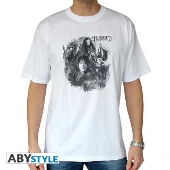 Image of The Hobbit - Group Men' Large T-Shirt - White