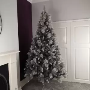 Image of 8ft (240cm) Premier Snow Fir Grey PVC Christmas Tree with 1,220 Cashmere Tips