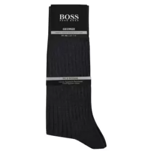 Image of BOSS George Ribbed Socks - Grey