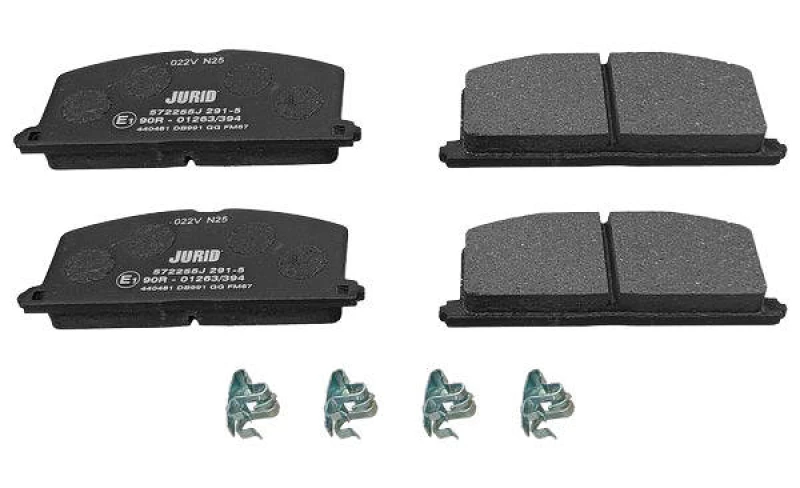 Image of JURID 572255J Brake pad set prepared for wear warning indicator, without accessories Brake Pad Set,disc brake (402)