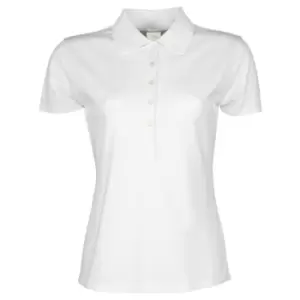 image of Tee Jays Womens/Ladies Luxury Stretch Short Sleeve Polo Shirt (3XL) (White)