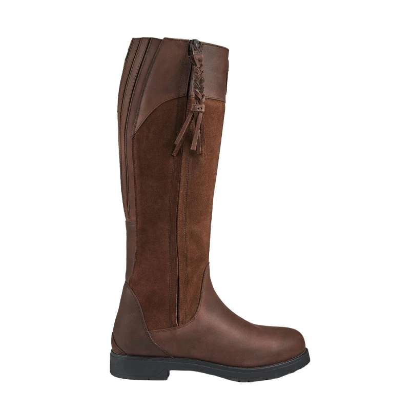 Image of Moretta Varallo Suede Country Boots in Brown Size: 3 Brown Unisex 3