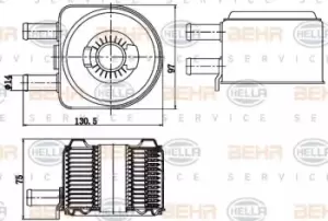 x1 Behr Heat Exchanger 8MO376783-791 Genuine replacement part for Car Made in CN