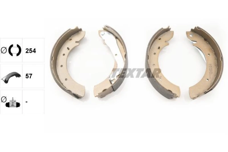 Image of Brake Shoe Set TEXTAR 91039500