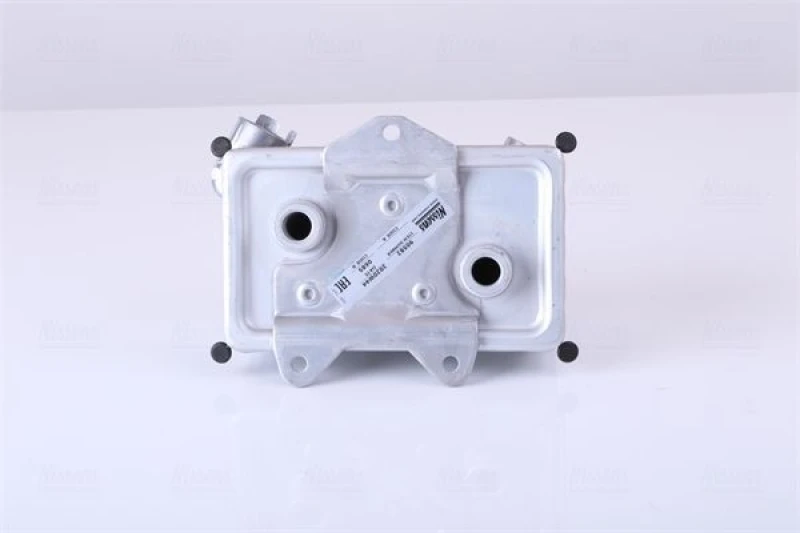 Image of NISSENS 90582 Oil Cooler ** FIRST FIT ** with gaskets/seals, without filter Aluminium Oil Cooler,engine oil (469)