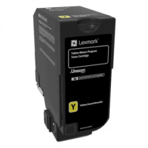 Image of Lexmark 74C20Y0 Yellow Laser Toner Ink Cartridge