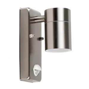 Image of Barrow IP44 PIR Wall Downlight in Brushed Chrome