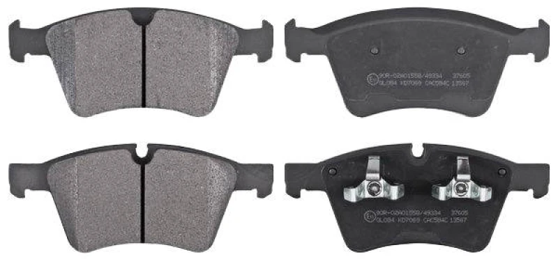 Image of A.B.S. 37605 Brake pad set prepared for wear warning indicator Brake Pad Set,disc brake (402)