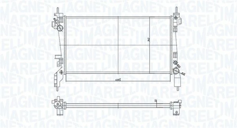 Image of MAGNETI MARELLI Engine radiator MAGNETI MARELLI 350213172600