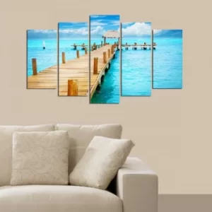 Image of 5M-12 Multicolor Decorative MDF Painting (5 Pieces)