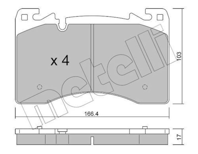 Image of METELLI Brake pad set METELLI 22-1391-0