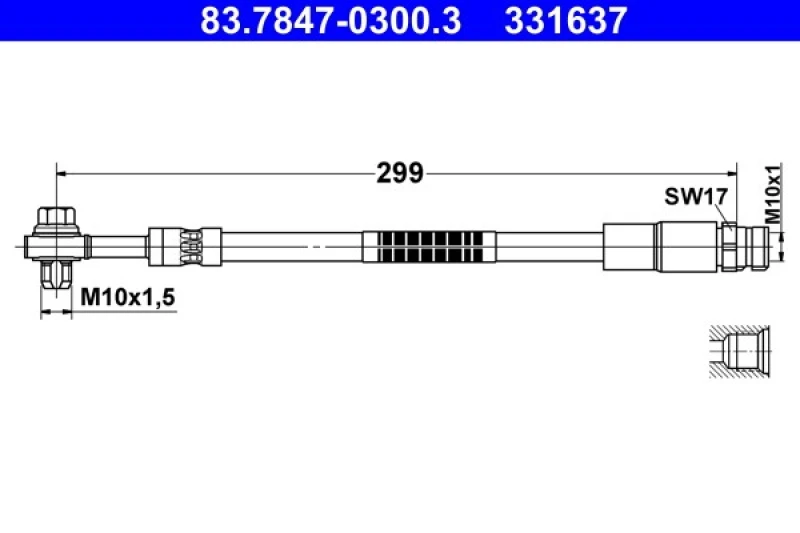 Image of Brake hose ATE 83.7847-0300.3
