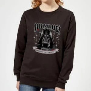 Image of Star Wars Darth Vader Humbug Womens Christmas Sweatshirt - Black
