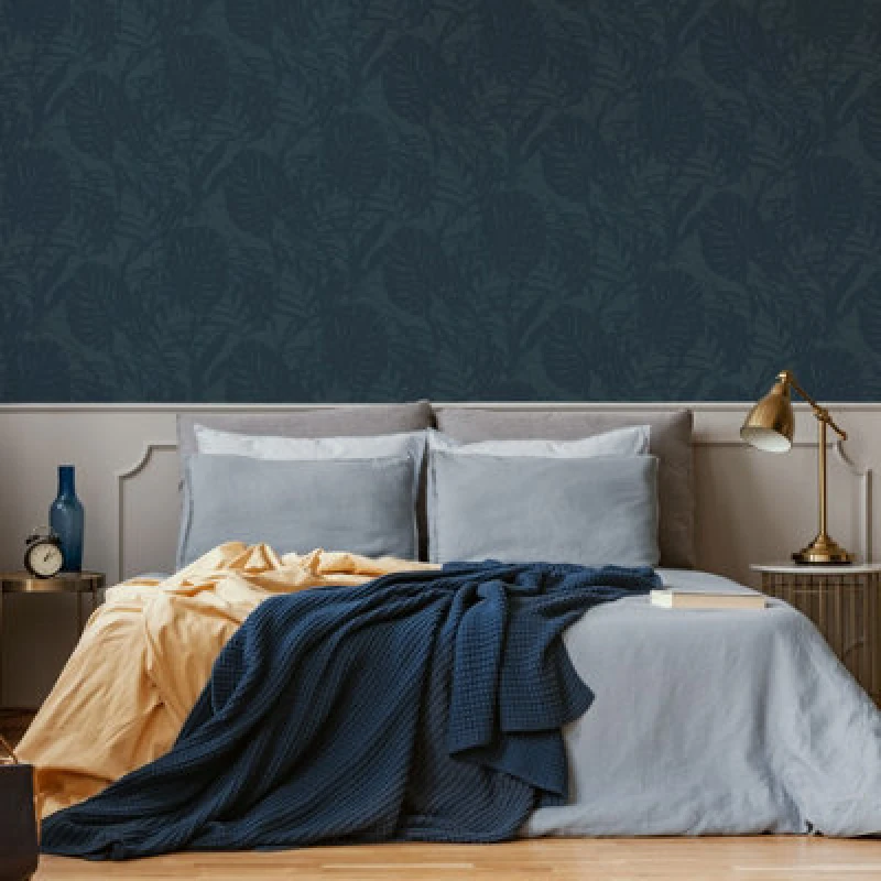 Image of Graham & Brown Superfresco Easy Palm Blue 105976