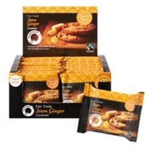 Image of Traidcraft Cookies Stem Ginger Fairtrade 2 Per Minipack Pack of 16