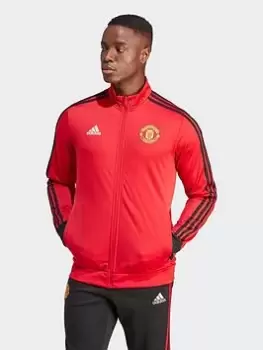 Image of Adidas Mens Manchester United 23/24 DNA Jacket, Red Size M Men