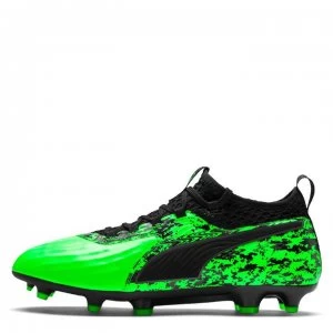 image of Puma One 19.2 FG Football Boots - Green/Charcoal