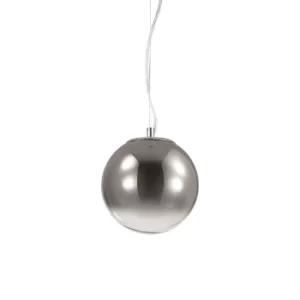 image of Mapa 1 Light Globe Ceiling Pendant Chrome Shade