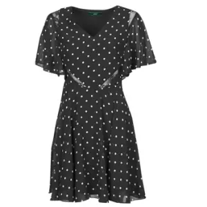 image of Guess ELLA DRESS womens Dress in Black. Sizes available:S,M,XS