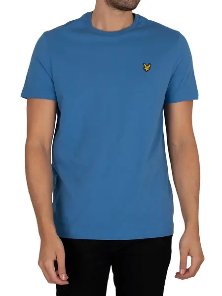 Image of Lyle & Scott Organic Cotton Plain T-Shirt Spring Blue M