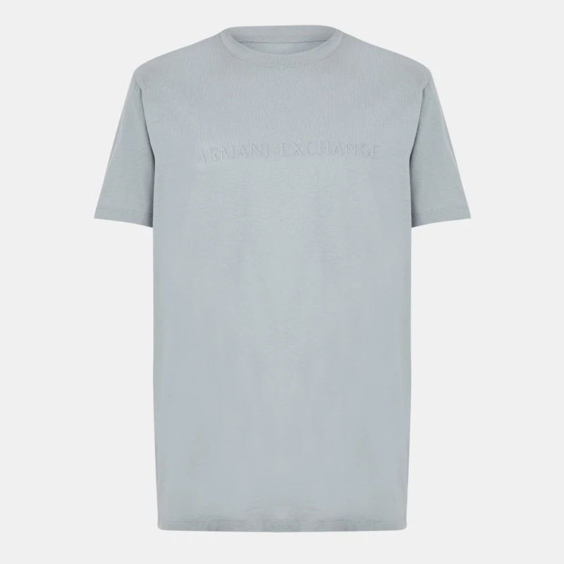 Image of Armani Exchange Embossed Logo T-Shirt Neut Gray U8051 male S